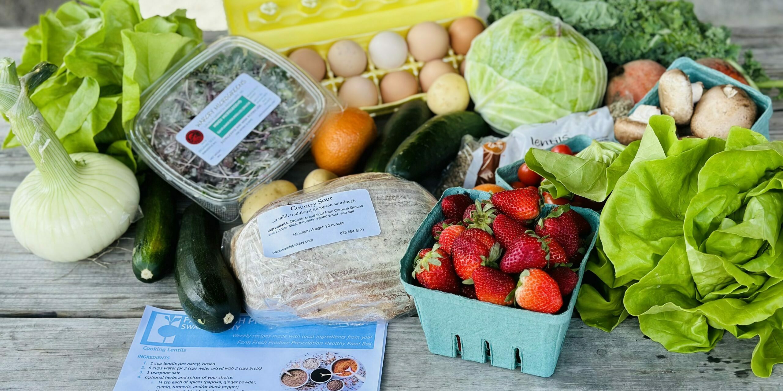 food box from Darnell Farms for the Farm Fresh Produce Prescription