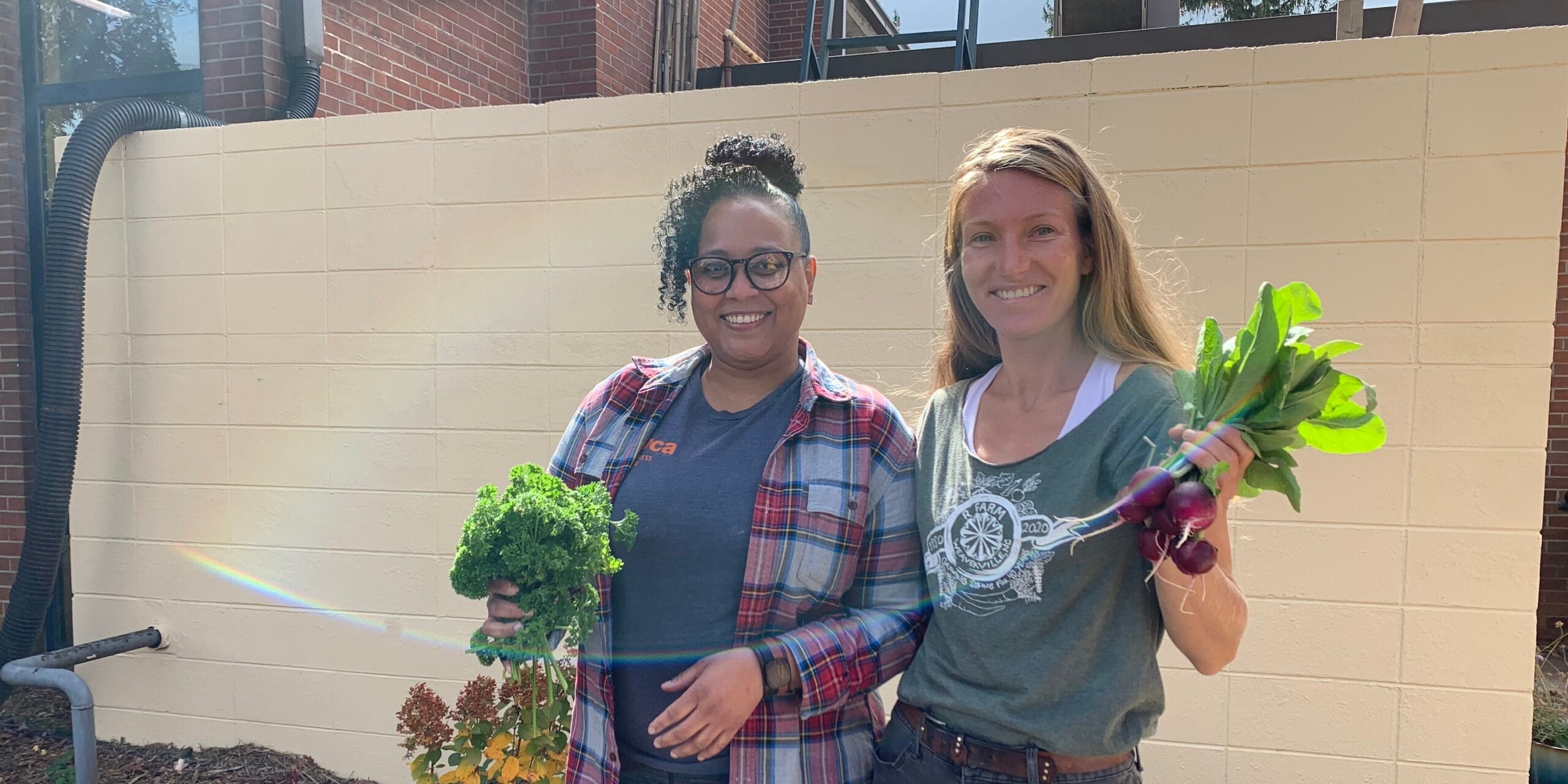 Melinda Aponte of YWCA and Hannah Jeske of R Farm.JPG (1)