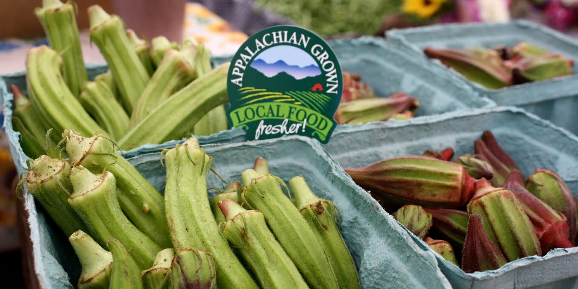 Appalachian Grown logo with okra from Ten Mile Farm