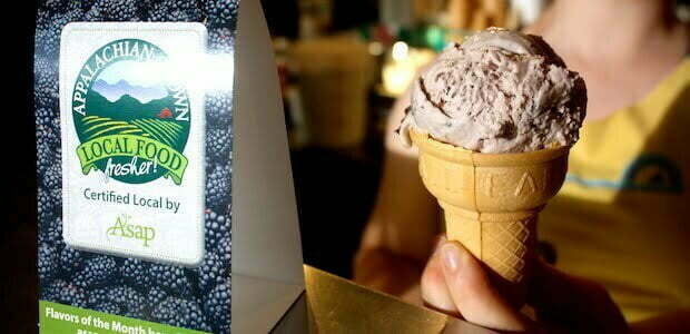 Appalachian Grown blackberry ice cream from Ultimate Ice Cream