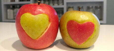 apple heart valentine