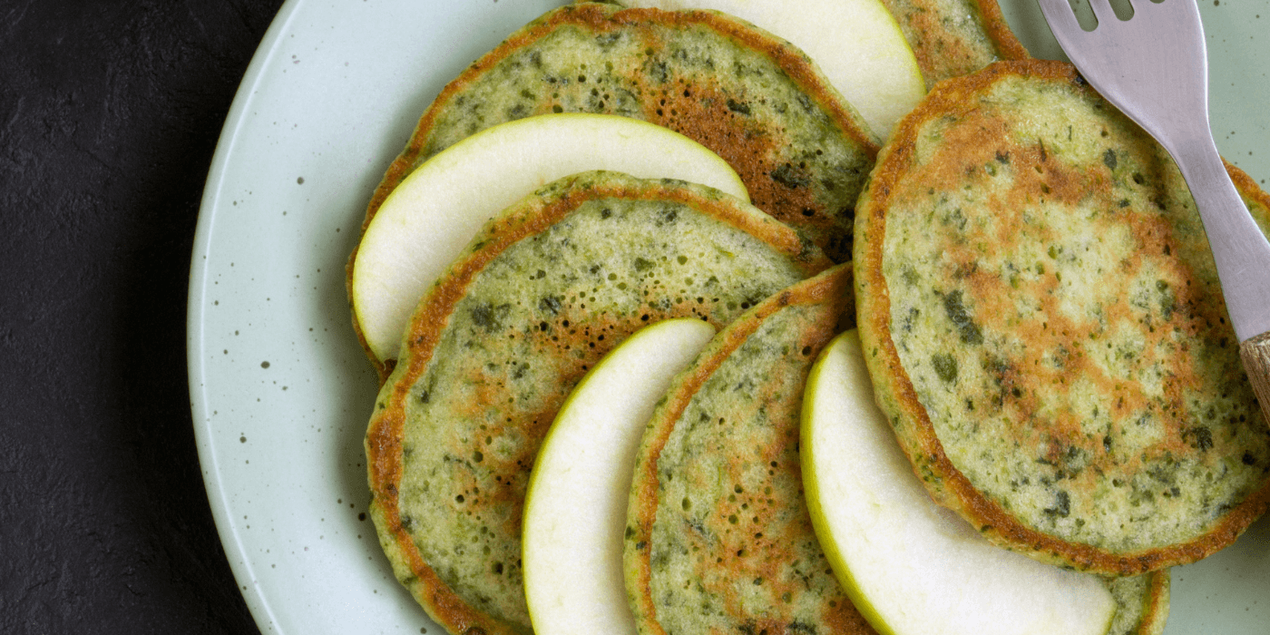 Apple Spinach Pancakes