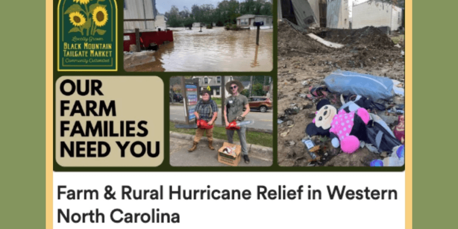 Farm & Rural Hurricane Relief Fund by Black Mountain Tailgate Market