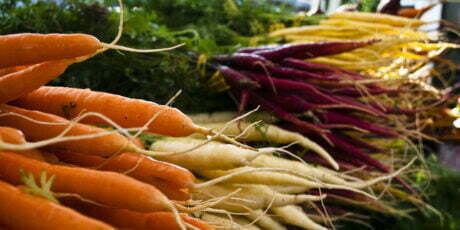 carrots at farmers markets