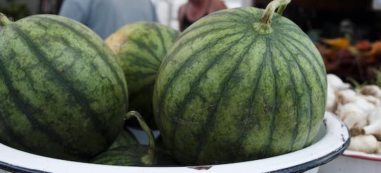 watermelons at farmers market