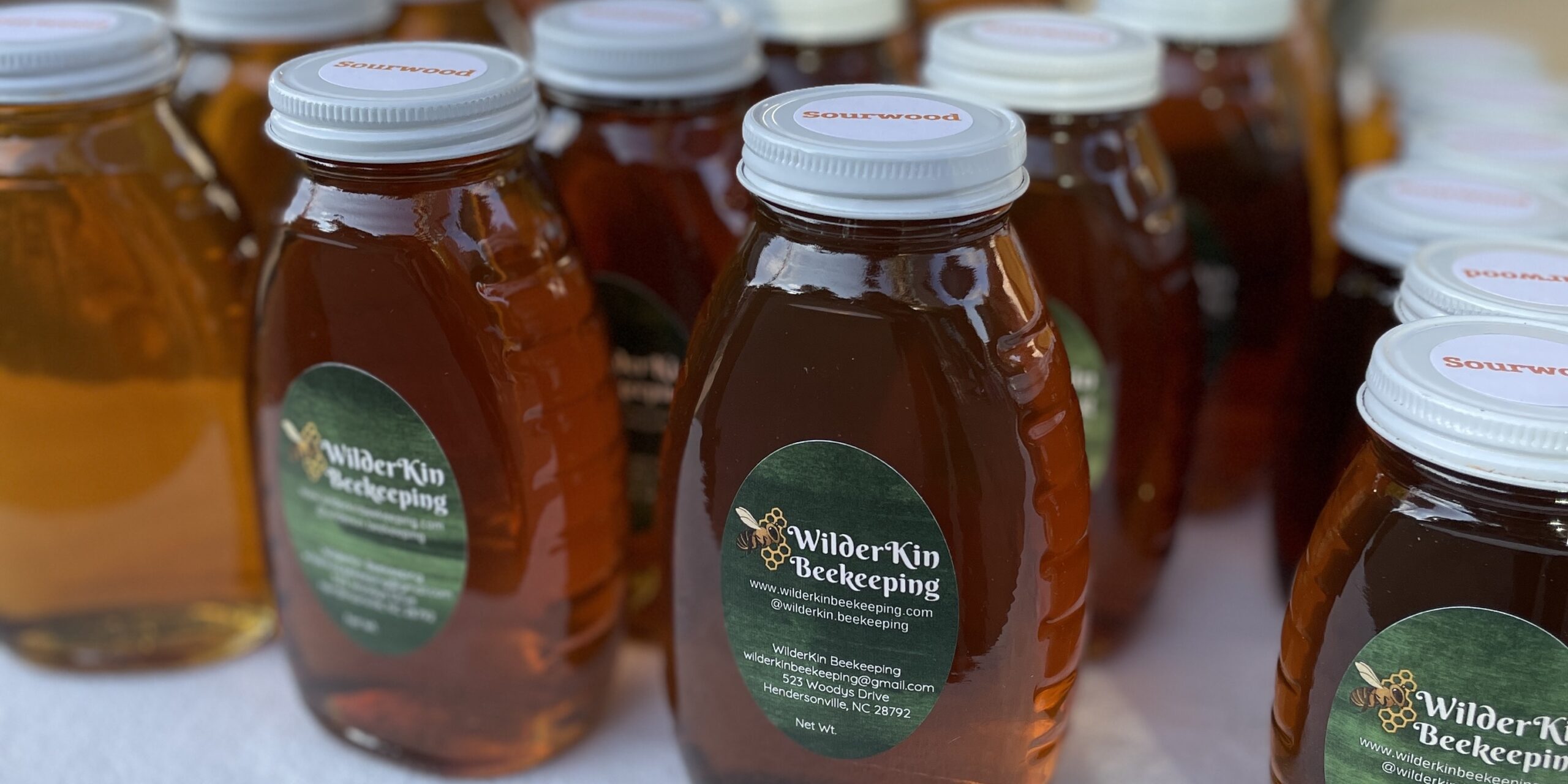 Wilderkin Beekeeping honey at Asheville City Market
